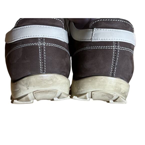 Zegna Sport Oxford Sneaker Shoes Made In Italy Mens 7.5 Brown Cream Lace Up - Picture 7 of 9